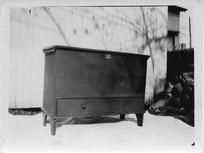 SA0609b - Unidentified blanket chest with drawer., Winterthur Shaker Photograph and Post Card Collection 1851 to 1921c